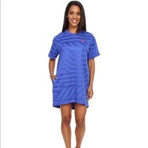 Hot Neon Orange and Blue Puma T-shirt Dress sz M